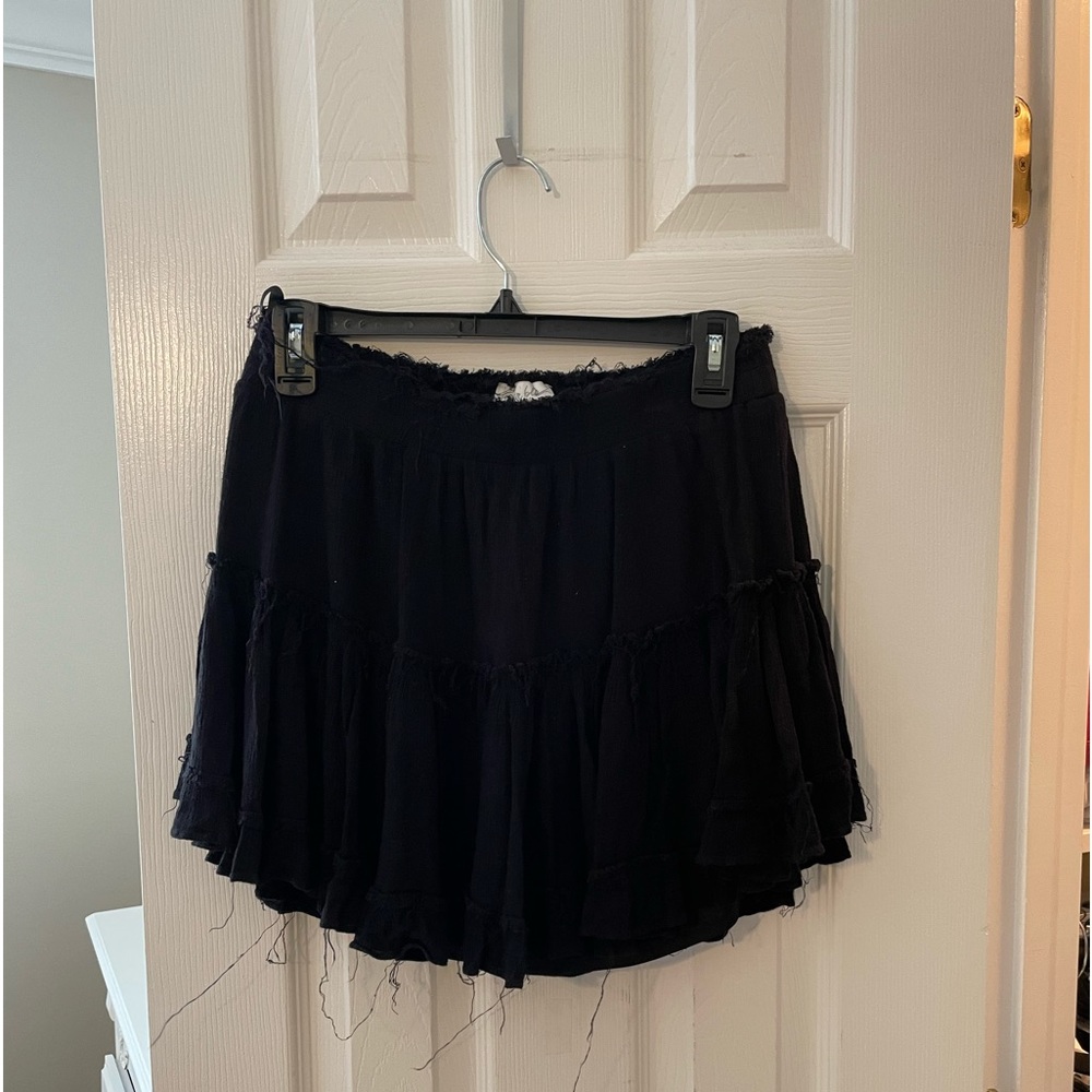 Black fringy skirt